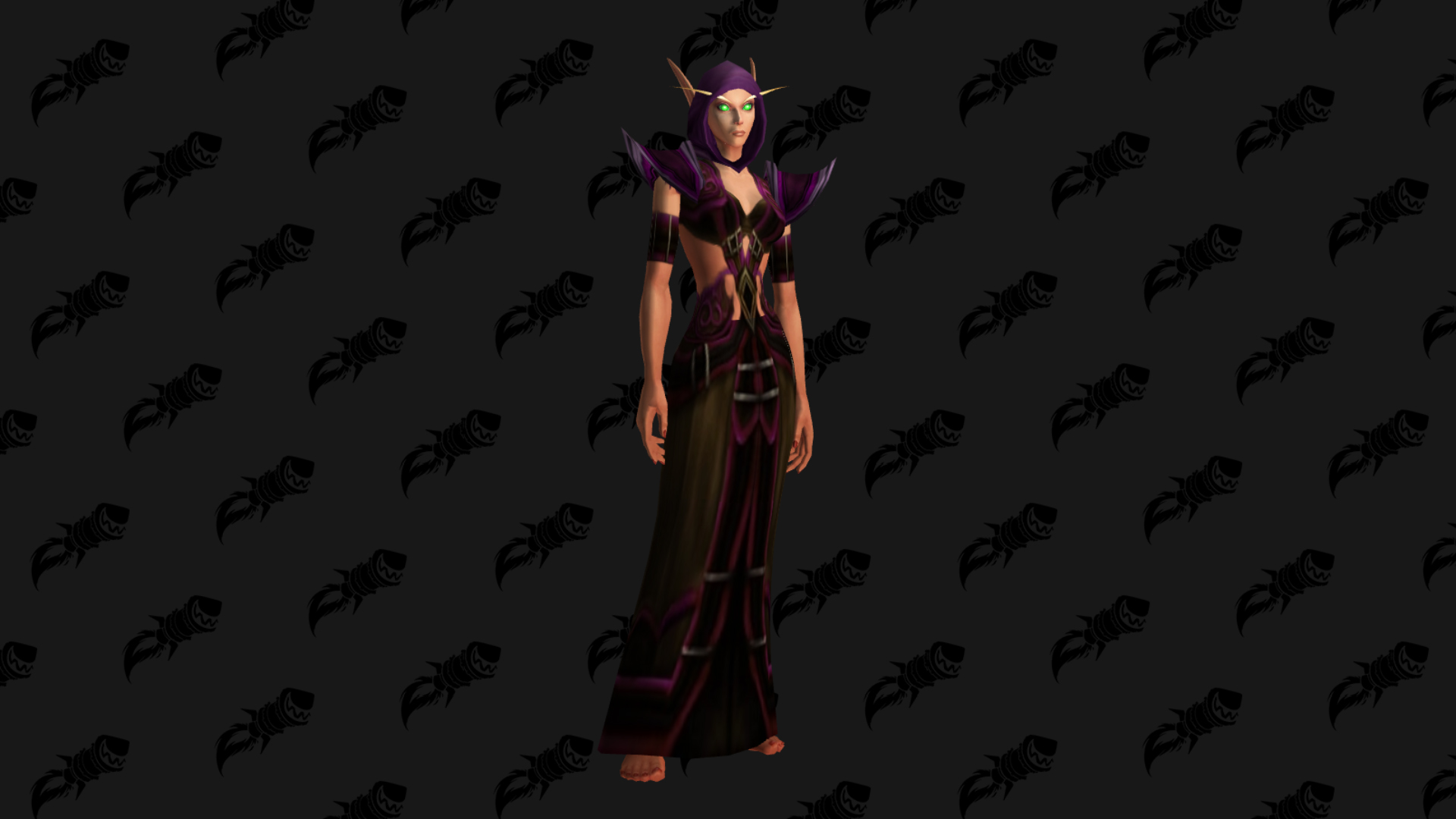 Ensemble : costume du culte du Crépuscule très usé